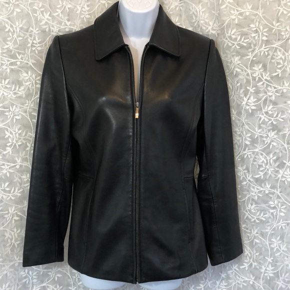 Liz Claiborne Jackets & Blazers - Liz Claiborne Genuine Leather Zip Up Jacket